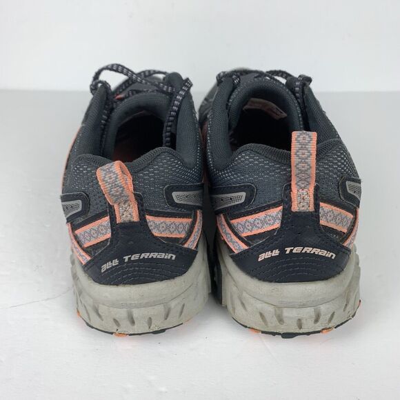 New Balance Womens 410 V5 Trail Running Shoes Gray Coral 8 B *READ WORN SOLES* - Picture 6 of 13